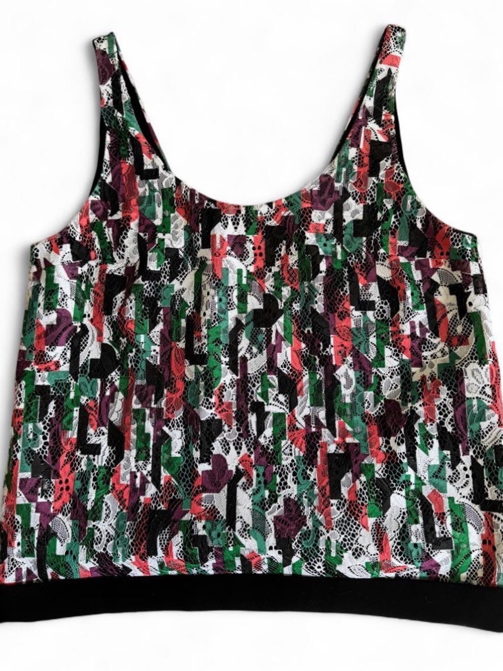 Balenciaga Colorful Lacework Tank Top Frutiger Aero Y2K Vintage